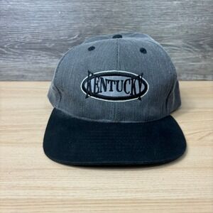 Vintage Kentucky Hat Cap Snapback Gray Reflective Patch Logo Adjustable